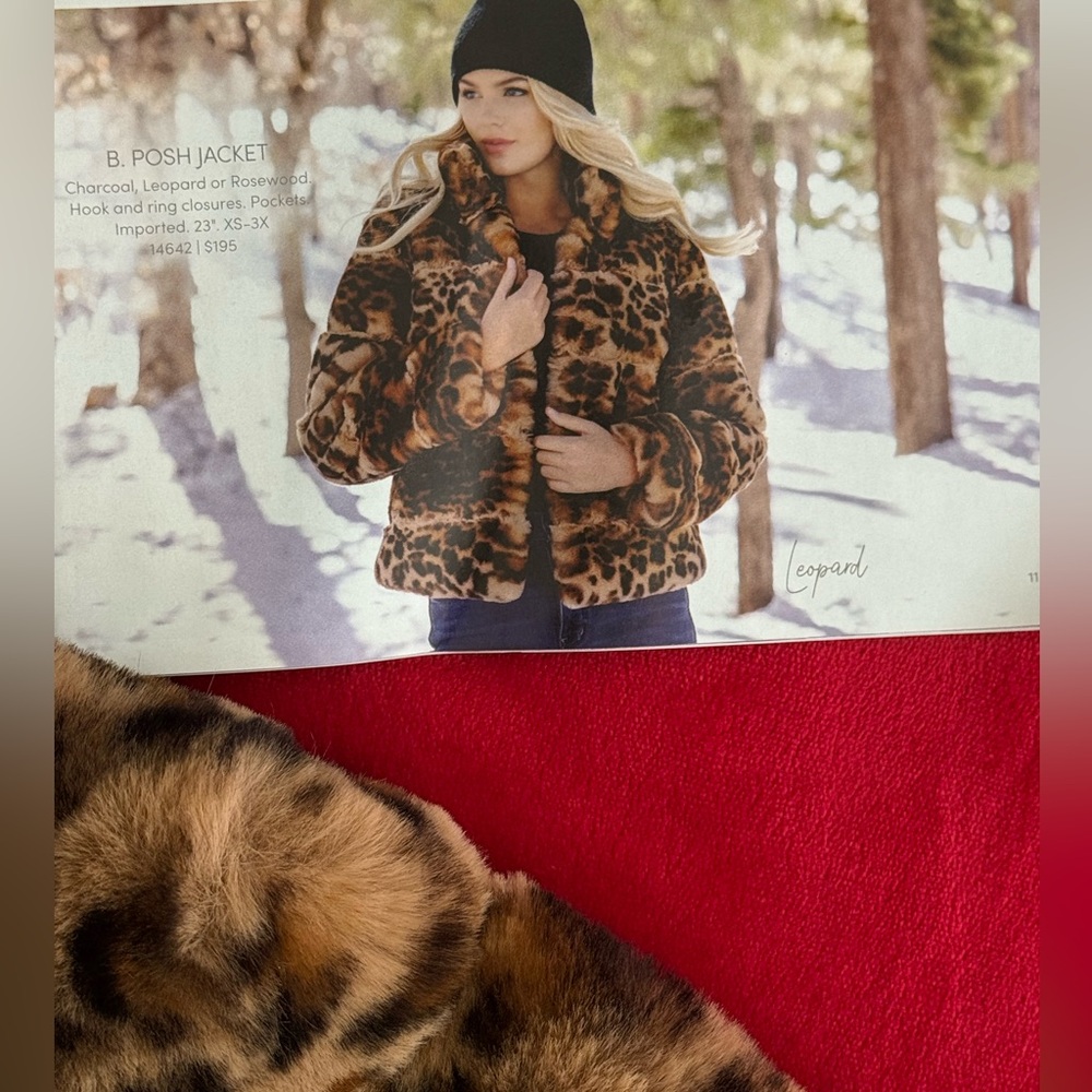 Fabulous Furs Charcoal leopard jacket size Large - Picture 5 of 6